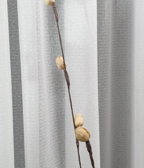 Perdea MASTEL alba model CR1 confectionata cu rejansa