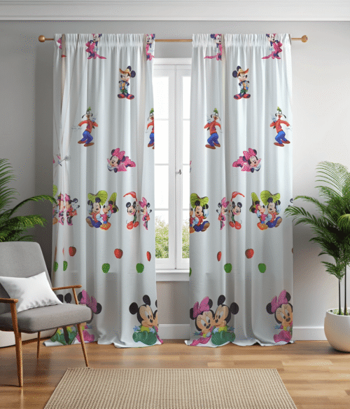Set 2 draperii MASTEL cu rejansa pentru copii model MM