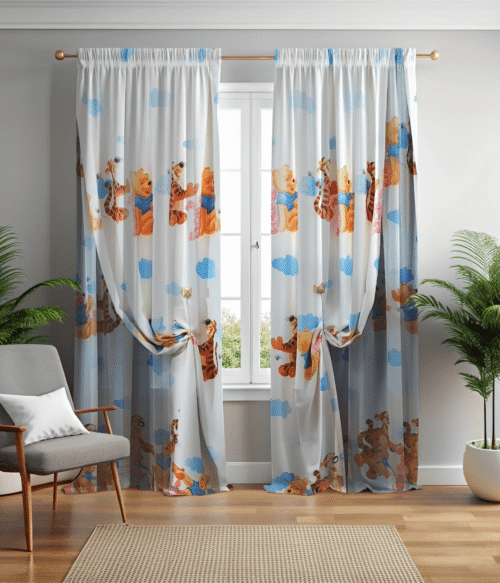Set 2 draperii MASTEL cu rejansa pentru copii model W