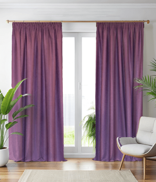 Set 2 draperii MASTEL culoare mov-lila model catifelat uni