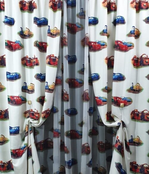 Set 2 draperii cu perdea MASTEL pentru copii model C2