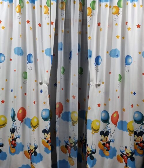 Set 2 draperii cu perdea MASTEL pentru copii  model MM1