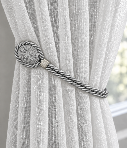Accesoriu magnet pentru prindere perdele si draperii culoare Gri