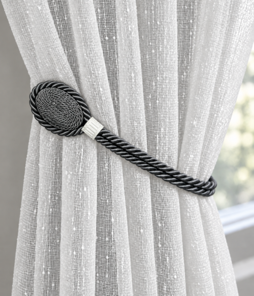 Accesoriu magnet pentru prindere perdele si draperii culoare Gri